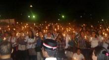Ribuan lilin Buat Kebebasan Ahok...